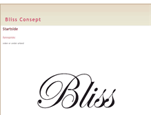 Tablet Screenshot of blissconsept.com
